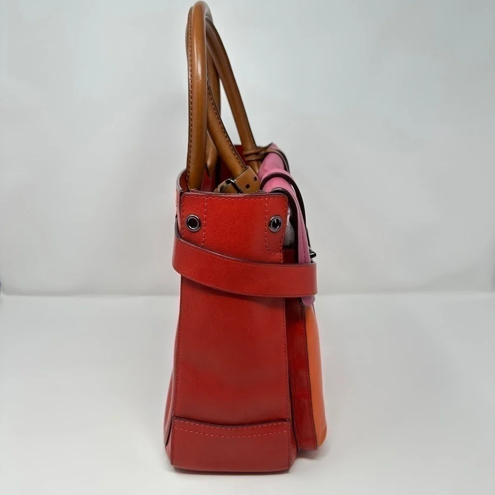 REED Krakoff Boxer Tote Multi Color Leather Tote